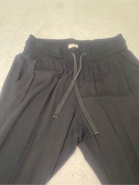 Tna Black Draw String Ankle Cuff Casual Lightweight Pants Sz S